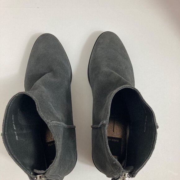 Womens Dolce Vita Suede Tucker Bootie Charcoal 8.5 - Picture 4 of 8